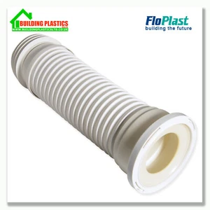 FLEXIBLE PAN CONNECTOR | FLOPLAST | SP106 | WHITE | TOILET CONNECTOR - Picture 1 of 2