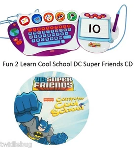 Fisher Price Fun 2 Learn Computer Cool School Software DC Super Friends Game CD - Picture 1 of 3