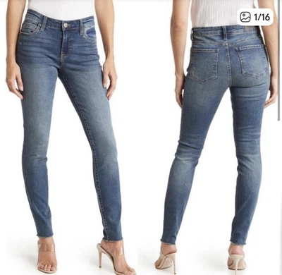 KUT from the Kloth Women’s Viv Raw Hemmed Toothpick Skinny Jeans Size 2 - Image 1 of 4