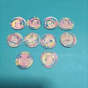 Vintage Sumo Menko Mini Card Set - 10 Pieces Japanese Wrestling Collectibles - Picture 1 of 7
