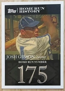 JOSH GIBSON, 2007 TOPPS "HOME RUN HISTORY" CARD, BASEBALL LEGEND ! - Picture 1 of 1
