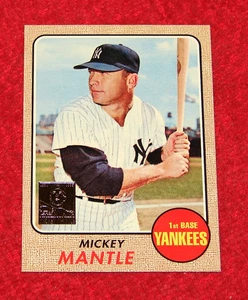 MICKEY MANTLE NEW YORK YANKEES 1996 TOPPS COMMEMORATIVE #18 1968 TOPPS (KS-95) - Picture 1 of 1