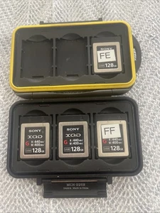 4x Sony 128 Go Carte Mémoire SD avec XQ6B 6 Emplacements Support Carte SD Étui Carte Mémoire - Photo 1 sur 5