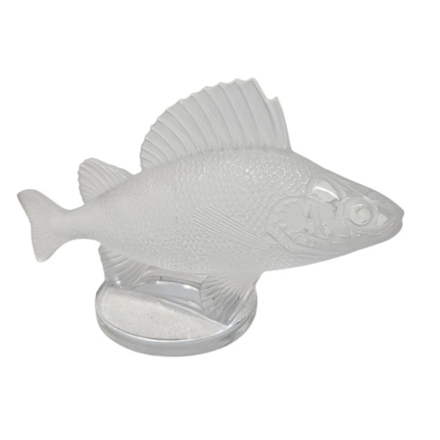 Cristal Lalique París Francia Percha Coche Mascota Pez Pisapapeles Firmado Arte Vidrio Foto 1 de 4
