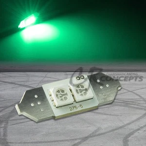 2 SMD 2SMD 31MM 5050 BRIGHT GREEN LED INTERIOR DOME WEDGE LIGHT BULB/PANEL/MAP - Bild 1 von 1