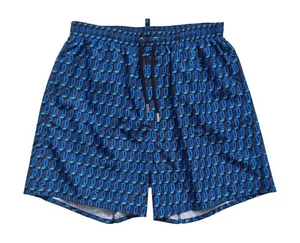 Dsquared2 men's boxer swimsuit D7N564450.468 black blue size 48 - Picture 1 of 5