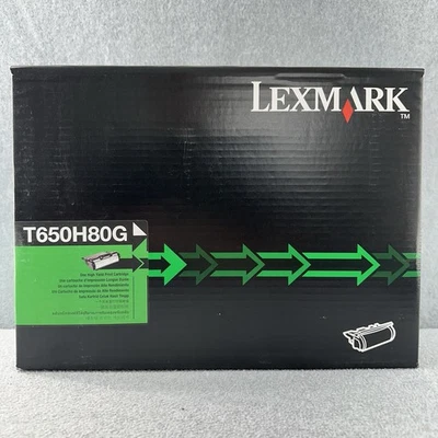 GENUINE OEM Lexmark T650H80G T650 Black High Yield Toner Print Cartridge SEALED - Image 1 of 4