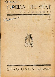 Rumänien, 1951, Bukarest - Staatsopernprogramm / Werbeprospekt - Bild 1 von 5