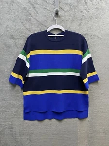 Whistles Colour Block Stripe Jumper Top Size XS Boxy Oversize - Picture 1 of 7