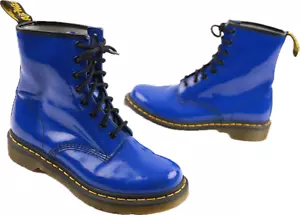 Botas Dr Martens Para Mujer Talla 6 Azul Charol Cordones Extra 1460W - Imagen 1 de 12