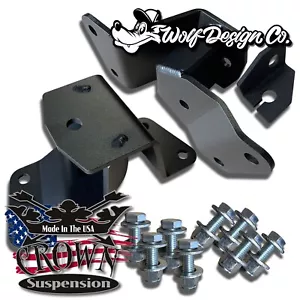 Lowering Kit 2" Rear Axle Drop Hangers 88-98 Chevy C1500 K1500 Sierra 2WD - Picture 1 of 4