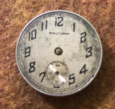 Vintage 1924 Waltham L10 Watch Movement Parts/Repair 7j Antique Grade 461 - Image 1 of 3