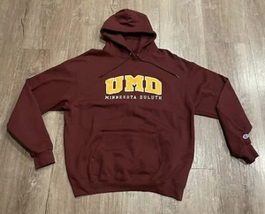 University Of Duluth Bulldogs Men’s XL Champion Hooded Sweatshirt Minnesota Euc  - Picture 1 of 6