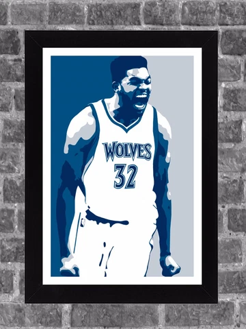 Minnesota Timberwolves Karl Anthony Towns Portrait Sports Print Art 11x17 Cover