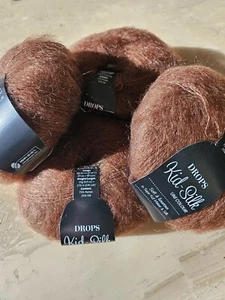 Lote de 4 madejas DROPS Kid-Silk hilo de tejer 25g - Imagen 1 de 6