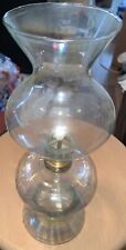 Vintage Glass Oil Lamp Iridescent Mexico 11” beautiful