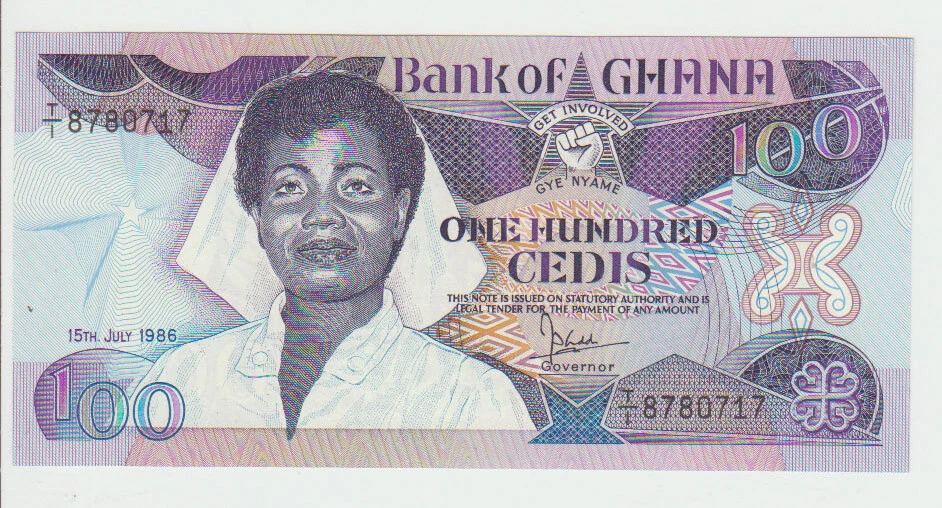 Ghana 100 Cedis 1986 Pick 26 UNC - Image 1 of 1