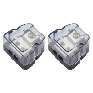 2Pcs Car Audio Amp Power Ground Distribution Block 4 Gauge Input 8 Gauge Output - Picture 1 of 14