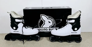 Rolling Bunny Womens Size 8 Inline Roller Skates Blades White and Black - Picture 1 of 21