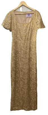 JS Collections Women's Brynlee Flutter Column Gown 8618642 Size 6 Flutter sleeve - Image 1 of 4