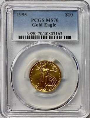 1995 $10 Quarter-Ounce Gold American Eagle PCGS MS-70 - Image 1 of 4