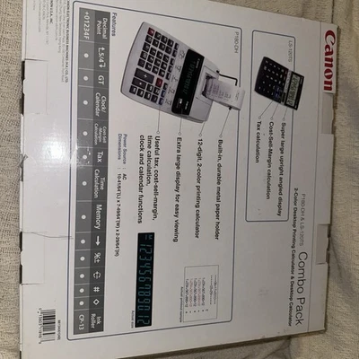 Canon P180 Dh Printing Calculator 12 Digit Clock & Calendar  New In Box - Image 1 of 4