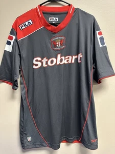 Carlisle United 2013/14 Away FILA Adult Large Gray & Red Soccer Jersey - Picture 1 of 6