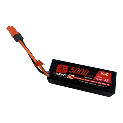 Spektrum Accessories 5000mAh 4S 14.8V Smart G2 LiPo 100C IC5 SPMX54S100H5 - Image 1 of 4