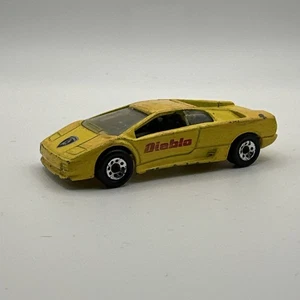 Matchbox Lamborghini Diablo Yellow Car 1991 Scale 1:59 DieCast Toy Model Vehicle - Picture 1 of 6