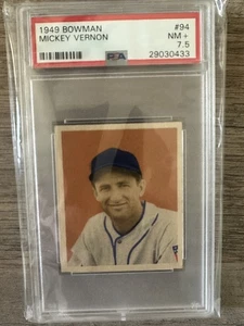 1949 Bowman #94 - MICKEY VERNON - PSA 7.5 Near Mint !! - Picture 1 of 2