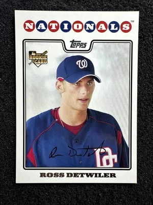 ROSS DETWILER #92 2008 Topps Baseball RC Rookie Card QTY Washington Nationals - Image 1 of 2