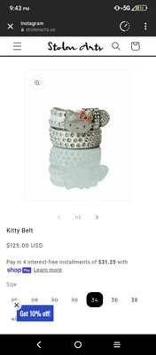 Cinturón Hello Kitty  Foto 1 de 4