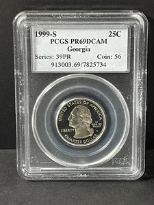 1999-S GEORGIA STATE QUARTER PCGS PR69DCAM Series 39PR Coin: 56 Proof 💎 - Picture 1 of 2