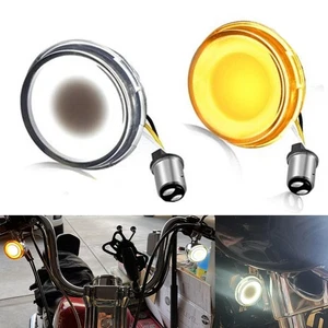 2pcs 1157 LED Turn Signal Light Amber White For Harley Low Rider ST Road King - Picture 1 of 10
