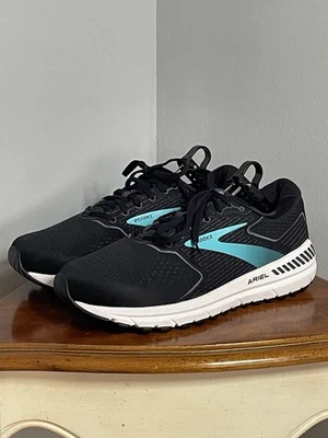 Zapatos para correr Brooks Ariel 20 para mujer talla 12 2E (extra anchos) negros y azules Foto 1 de 4