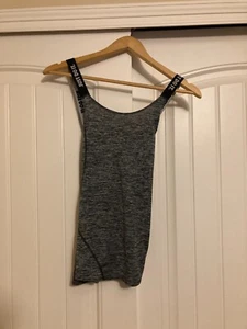 Nike Dri-FIT Training Tank Top Youth Girls Large Marled Dark Gray and Black - Picture 1 of 3