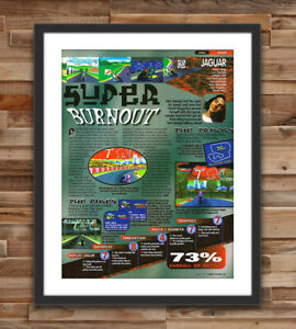 Super Burnout Atari Jaguar Glossy Review Poster Unframed G2955