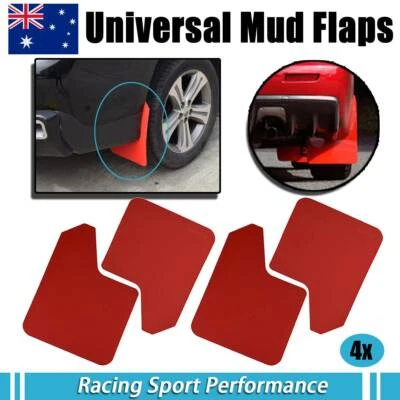 4X WIDE RACING RALLY CAR MUD FLAPS MUDFLAPS SPLASH GUARDS W/CLIPS UNIVERSAL AUS - image 1 of 4