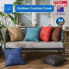 Outdoor Weave Cushion Cover Grid Design Water Resistant Pillow Case Home Garden