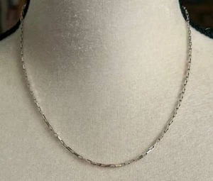 Sterling Silver 925 Paperclip Chain Necklace 18" Long - Picture 1 of 5