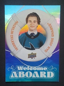  Upper Deck 2024-2025 Series 2 Macklin Celebrini Sharks Welcome Aboard WA-8 - Imagen 1 de 2
