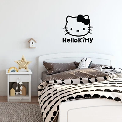 Vinyl Wall Art Decal - Hello Kitty - 22" x 23" - Modern Motivational Fun Sticker