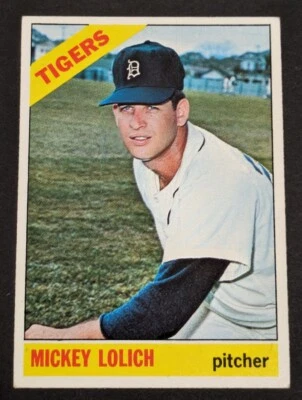 1966 Topps Mickey Lolich EX-MT+ "6" Detroit Tigers #455 ~e6227 Foto 1 de 4
