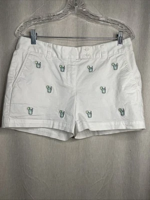 Pantalones cortos chinos para mujer Vineyard Vines blancos y margarita bordados - talla 6 Foto 1 de 4