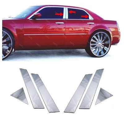 Pour CHRYSLER 300 300C 2004 à 2012 Garniture de Pilier Porte Chromé 6 pcs INOXY - Imagen 1 de 4