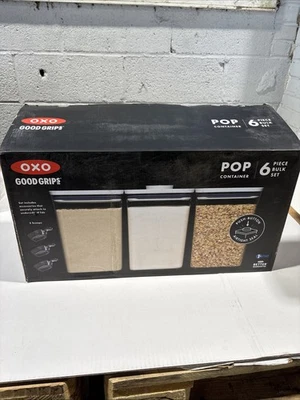 Juego a granel de 6 contenedores Oxo Pop (3 contenedores 3 cucharadas) Foto 1 de 3