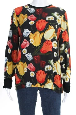 Mother Of Pearl 女式荷兰郁金香花卉 Reba 衬衫黑色 6 11152319 码 — 第 1/4 张图片