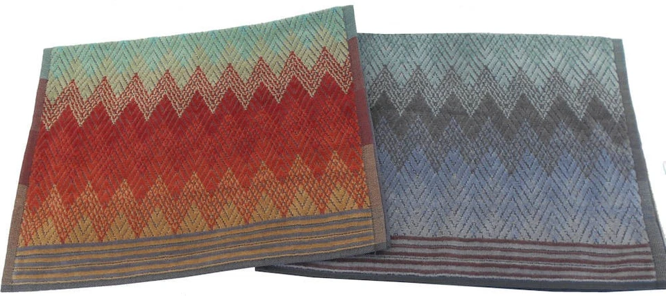 MISSONI HOME TWO HAND GUEST TOWELS COTTON 3D EFFECT  16x28in 40x70cm  YACO 100 - Image 1 of 4