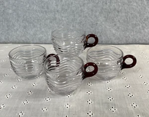 RUBY RED Duncan CARIBBEAN Crystal ART DECO Depression Glass PUNCH CUPS (4) - Picture 1 of 3