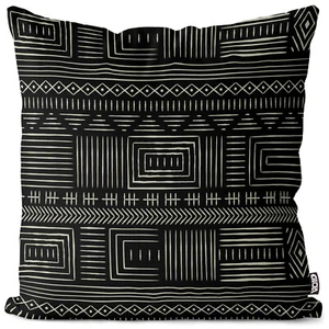 Afrika Tribal Schwarz Ethno Muster Kissenbezug Afrika Muster Dekor schwarz Safa
